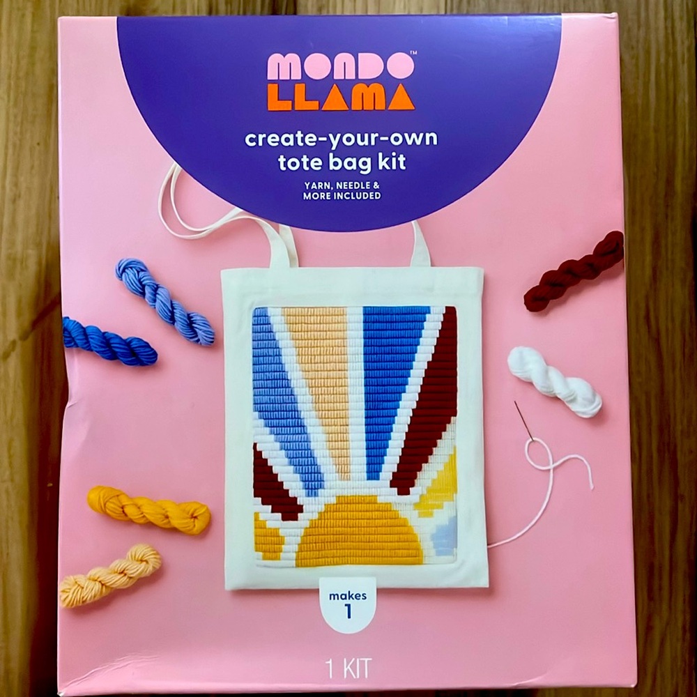 Mondo Llama Stitch It Yourself Tote Bag Craft Kit